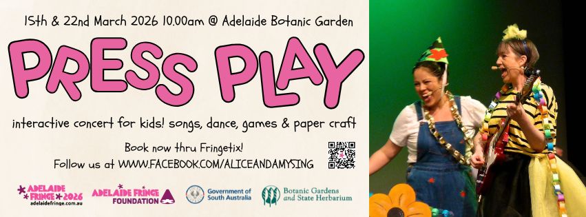 Press Play: 15th and 22nd March 2026, tickets on sale now through Fringetix!